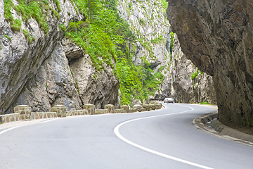 Image showing Curvy road in a canyon