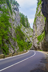 Image showing Vertical cliff in Bicaz Gorge