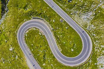 Image showing Summer mountain winding road