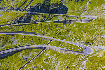 Image showing Beautiful road of Transfagarasan in green mountain