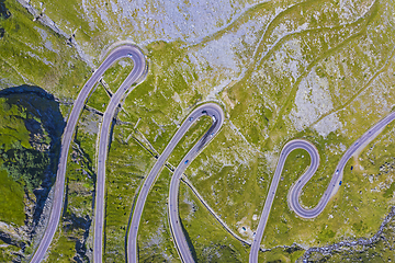 Image showing Stunning road in mountains, summer scene