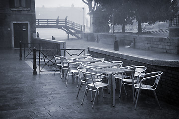 Image showing Venice in heavy rain.
