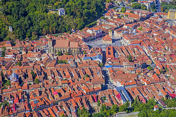 Image showing Brasov downtown Black Church and square