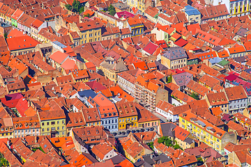 Image showing Aerial view of medieval city