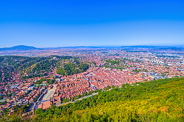 Image showing Panoramic scene of Brasov city