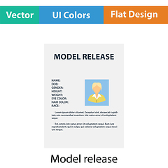 Image showing Icon of model release document