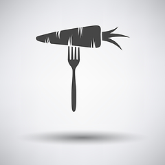 Image showing Diet carrot on fork icon 