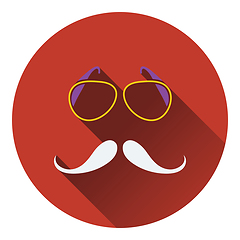 Image showing Glasses and mustache icon