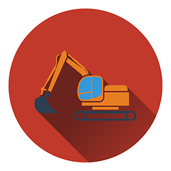 Image showing Icon of construction bulldozer