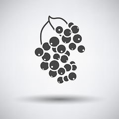 Image showing Black currant icon on gray background 