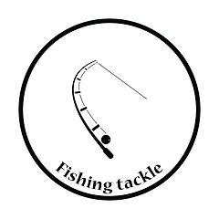 Image showing Icon of curved fishing tackle