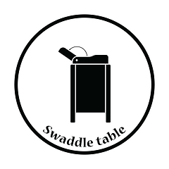 Image showing Baby swaddle table icon