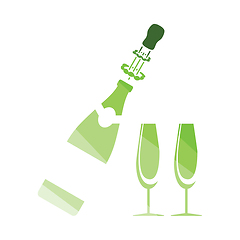 Image showing Party champagne and glass icon