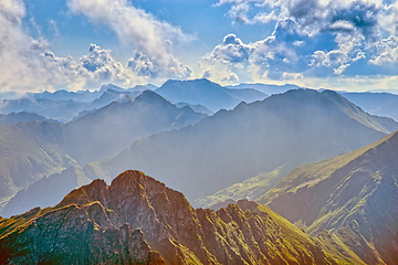 Image showing Sunny day on the rocky mountain