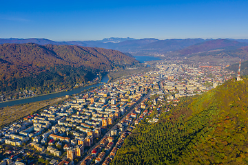 Image showing Aerial view of Piatra Neamt downtown