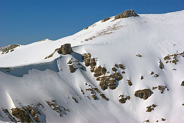 Image showing Winter landscape in hugh mountains