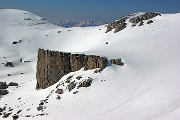 Image showing Sunny day on winter mountain