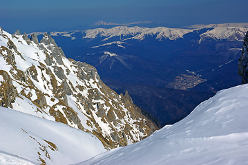 Image showing Winter mountain resort  in a sunny day