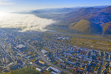 Image showing Fog on river valley