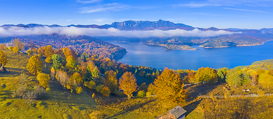 Image showing Autumn mountain panorama