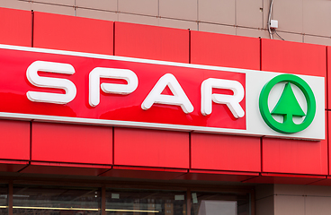 Image showing Logo of the supermarket SPAR is an international retail chain an