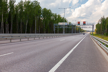 Image showing Toll road. Russian highway number M11