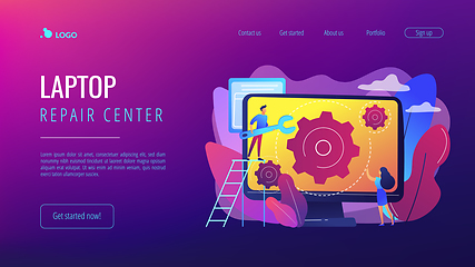 Image showing Computer service concept landing page.