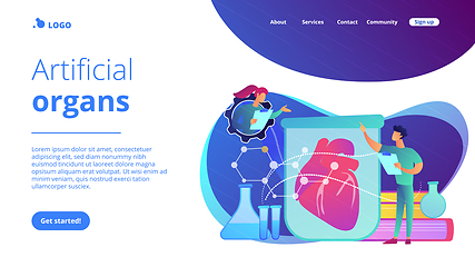 Image showing Lab-grown organs concept landing page.