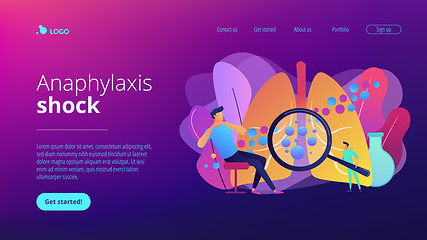 Image showing Anaphylaxis concept landing page.