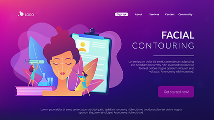 Image showing Facial contouring concept landing page.