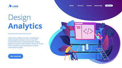 Image showing Big data developerconcept landing page.