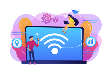 Image showing Wi-fi connection concept vector illustration.