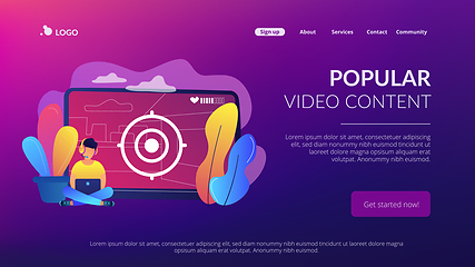 Image showing Video game walkthrough concept landing page.