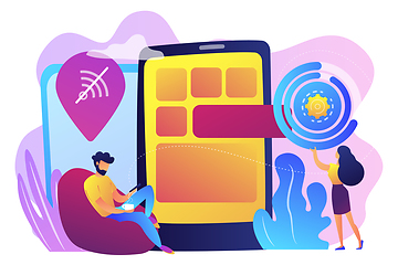 Image showing Progressive web app concept vector illustration.