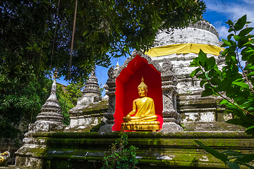 Image showing Wat Buppharam temple pagoda, Chiang Mai, Thailand
