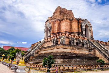 Image showing Wat Chedi Luang temple big Stupa, Chiang Mai, Thailand