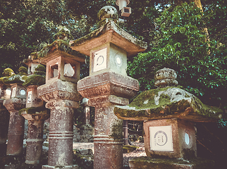 Image showing Kasuga-Taisha Shrine lanterns, Nara, Japan