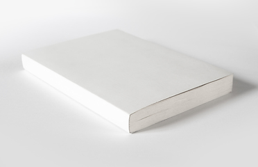 Image showing Closed blank book isolated on grey