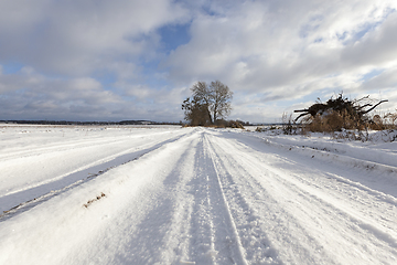 Image showing rural road in winter