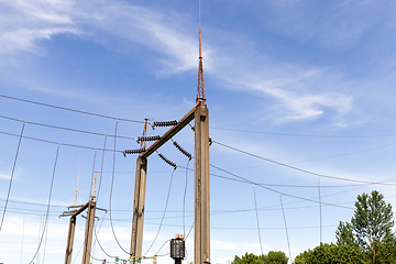 Image showing Electrical concrete pole