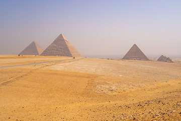 Image showing Pyramids of Giza near Cairo Egypt