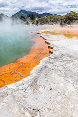 Image showing hot sparkling lake in New Zealand