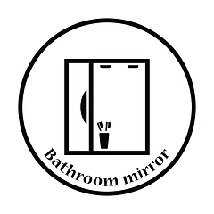 Image showing Bathroom mirror icon