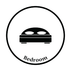 Image showing Hotel bed icon