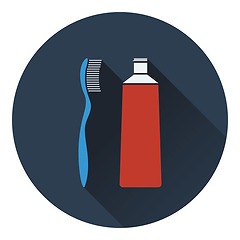 Image showing Toothpaste and brush icon