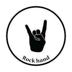 Image showing Rock hand icon