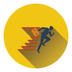 Image showing Icon of Accelerating businessman