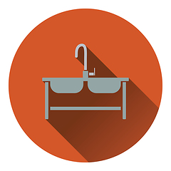 Image showing Double sink icon