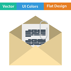 Image showing Mail with attachment icon