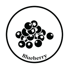 Image showing Icon of Blueberry